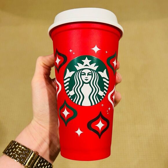 ☕️ Starbucks 2023 Holiday Reusable Cup & Lid ☕️ - Picture 3 of 8